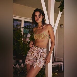 NWOT Free People Sweet As Beach Mini Skirt